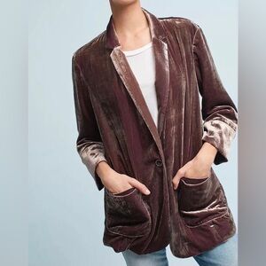 Anthropologie Iridescent Velvet Blazer - Cartonnier - Size Large